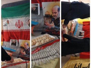 پخش شیرینی به مناسبت موفقیت نیروهای مسلح ایران